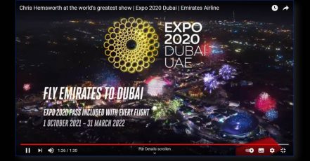 Bild: Screenshot aus dem Kampagnenvideo_Emirates-Dubai-Expo-2020