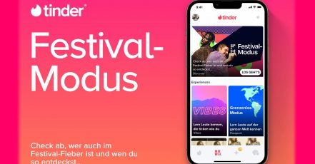 Der neue Festival-Modus der Dating App Tinder (Bildrechte: Tinder)