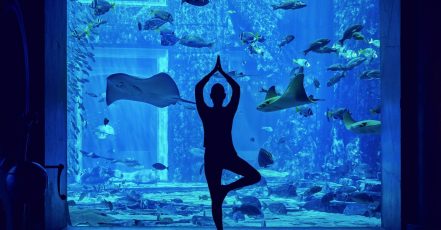 Atlantis, The Palm, streamt am 21. Juni 2022, dem Internationalen Yoga Tag, eine kostenfreie Yoga Session aus dem Lost Chambers Aquarium. Yoga-Fans aus aller Welt können via Instagram live dabei sein. (Copyrights: Atlantis, The Palm)