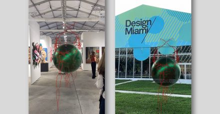 Art Basel Miami Beach - Die digitale Tiefsee-Skulptur von Sarah Montani und Joey Montani "fliegt" in den Ausstellungsräumen und dann vor dem Gebäude von Design Miami (Fotos: Ashley Hernández)