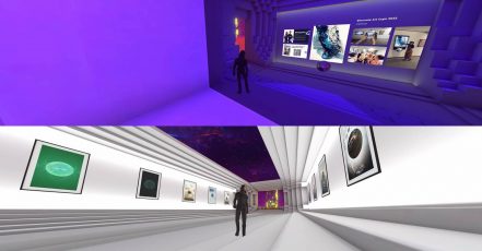 Titelbild (Collage): Metaverse Galerie, Ausstellung Sarah Montani und Joey Montani (Bildrechte: Sarah Montani)