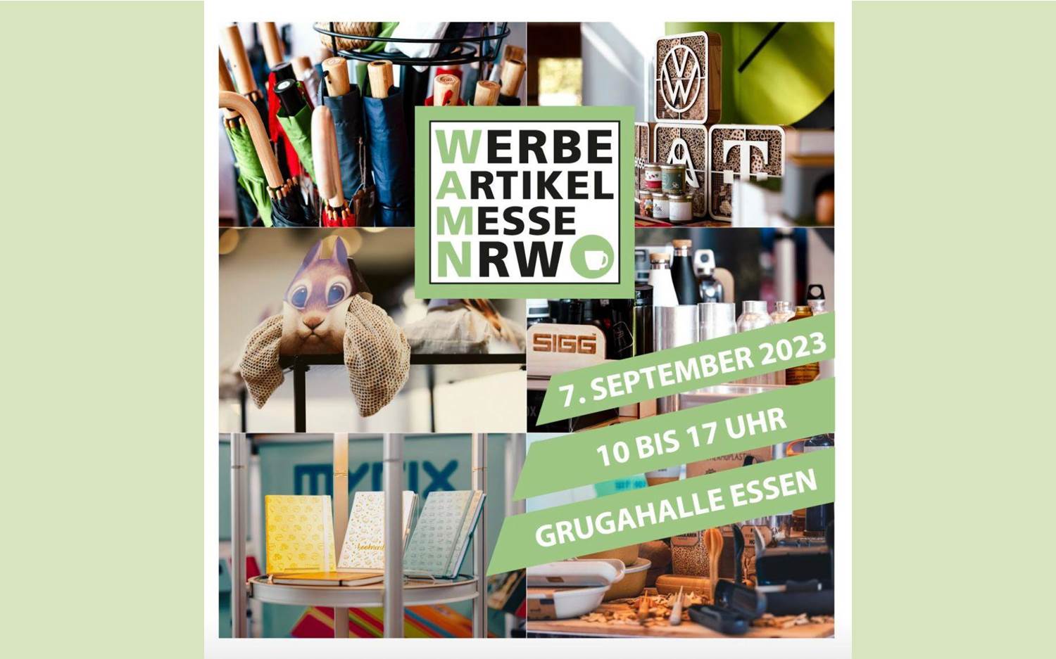 Werbeartikelmesse NRW 2023 – Einladung, Ankündigung (Quelle: Blue Chili GmbH)