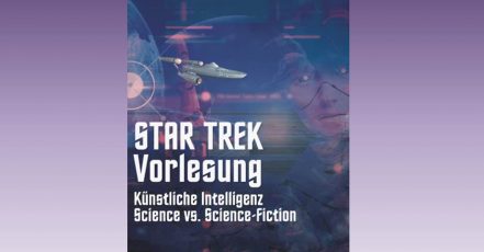 Veranstaltungsplakat der Star Trek-Weihnachtsvorlesung 2023 von und mit "Captain" Hubert Zitt (Copyrights: Marie-Claire Klein | Herausgeber: Hochschule Kaiserslautern)