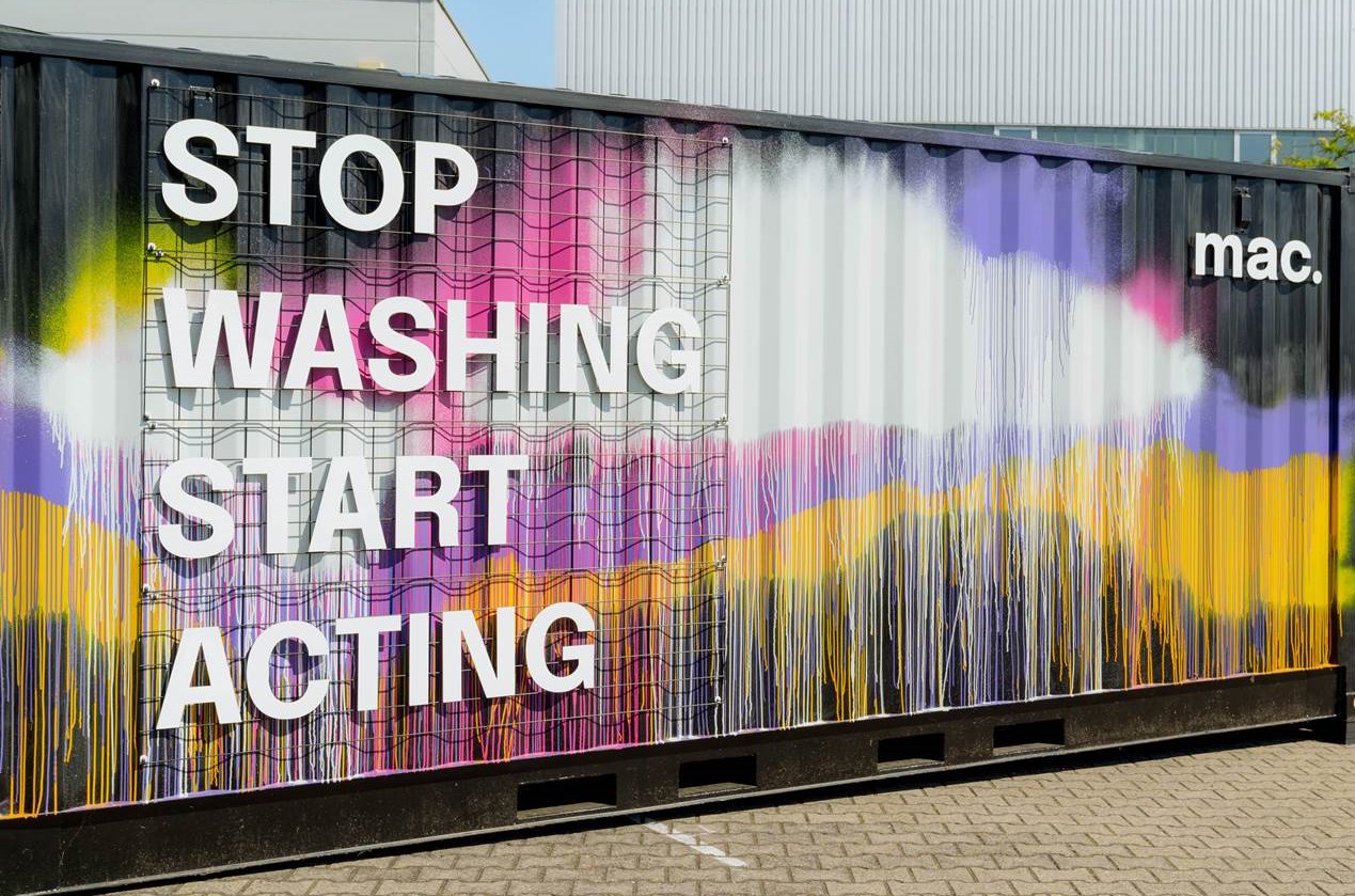 Die mac. brand spaces GmbH startet ihre eigene Roadshow für mehr Nachhaltigkeit in der Live-Kommunition. Erster Tour-Stop ist die Anuga FoodTec in Köln. Das Motto der Tour lautet: "Stop Washing, Start Acting" (Copyrights / Foto: Linda Deutsch/mac. brand spaces GmbH)