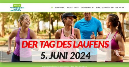 Screenshot v. 08.04.2024 der Website zum Tag des Laufens