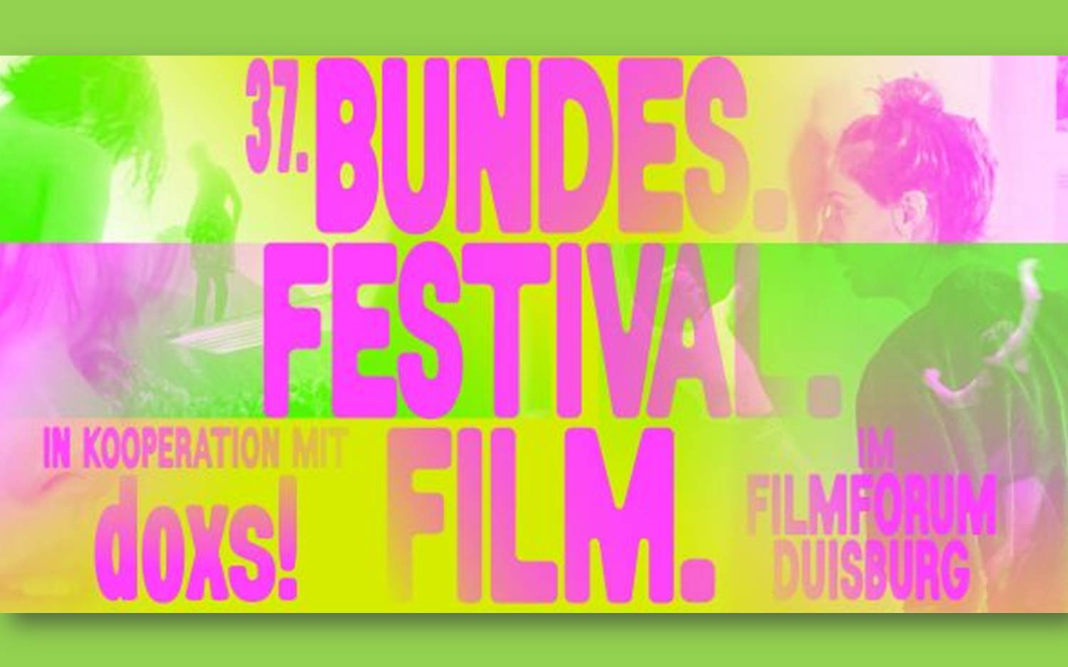 Key Visual des Bundes.Festival.Film., 2024, Duisburg (Bildquelle: bundesfestival.de)
