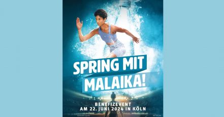 Ankündigung zum Benefiz-Event - Spring mit Malaika - am 22. Juni 2024 in Köln. Bildquelle: Informationszentrale Deutsches Mineralwasser (IDM)