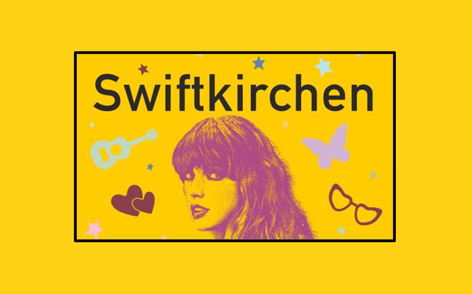 Gelsenkirchen nennt sich im Juli für ein paar Tage in Swiftkirchen um. Hier das neue (befristete) Ortseingangsschild. (Bildrechte: Stadt Gelsenkirchen / Bildquelle: www.gelsenkirchen.de)