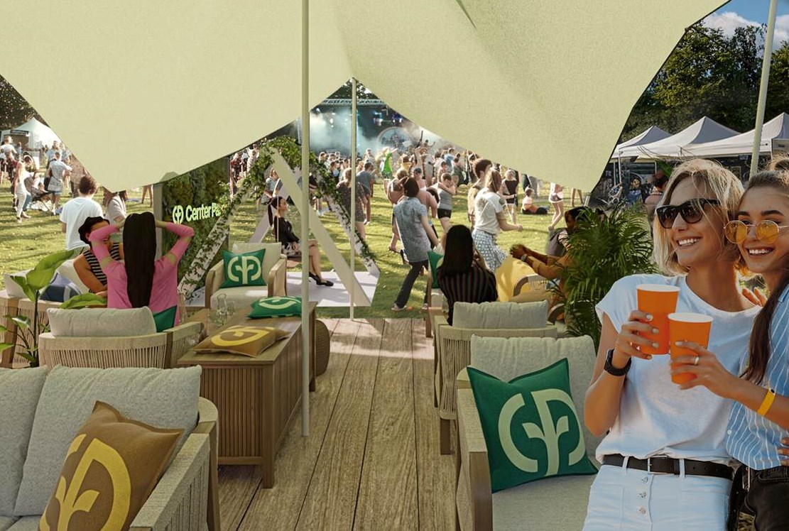 Center Parcs HangOut Bereich für Erwachsene in der Fashionpalooza Area beim Lollapalooza Festival Berlin 2024 (Bildrechte: Center Parcs / GroupePVCP)
