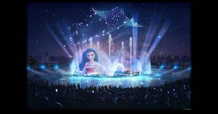 Preview Disneyland Paris – New Lake (Nighttime) Visual (Credits: The Walt Disney Company)