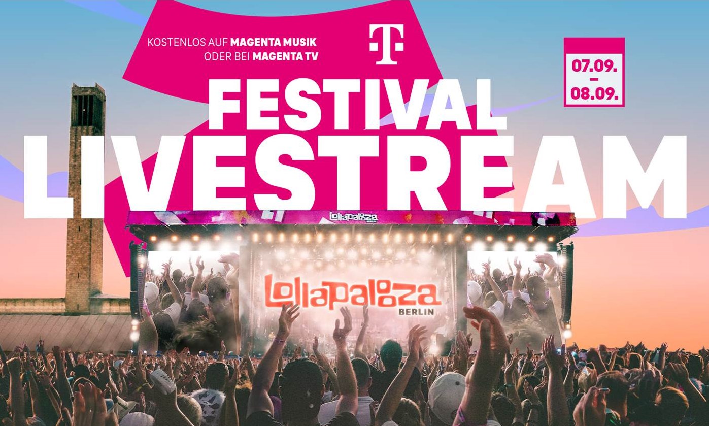 Die Deutsche Telekom ist beim Lollapalooza Festival Berlin mit der T-Festival Station vertreten und bietet zudem Livestreams für alle Fans, die nicht vor Ort sein können (Bildrechte / Quelle: Deutsche Telekom)