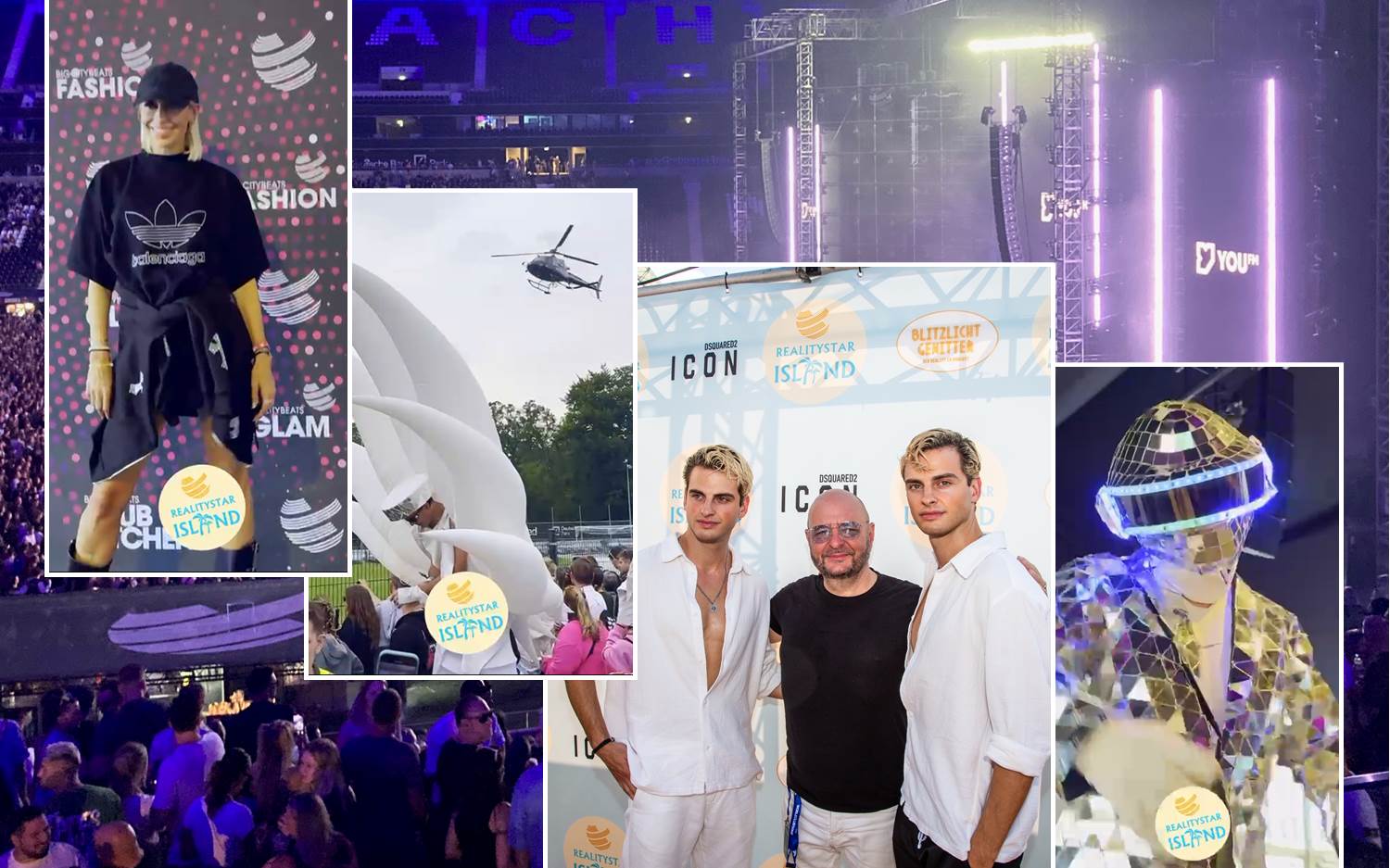 Bild-Collage: EventMasterBook.de / marketingScout.com Redaktion; Hintergrundbild / Hauptbühne-Innen: EventMasterBook.de / marketingScout.com Redaktion; Kleine Fotos: WCD / Realitystar Island, Kuhlmann Group. 