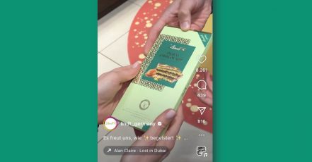 Screenshot v. 11.11.2024, Lindt Instagram Reel zum Verkaufsstart der limitierten Lindt Dubai Schokolade am 9. November 2024 in Düsseldorf (Quelle: Instagram @lindt_germany)