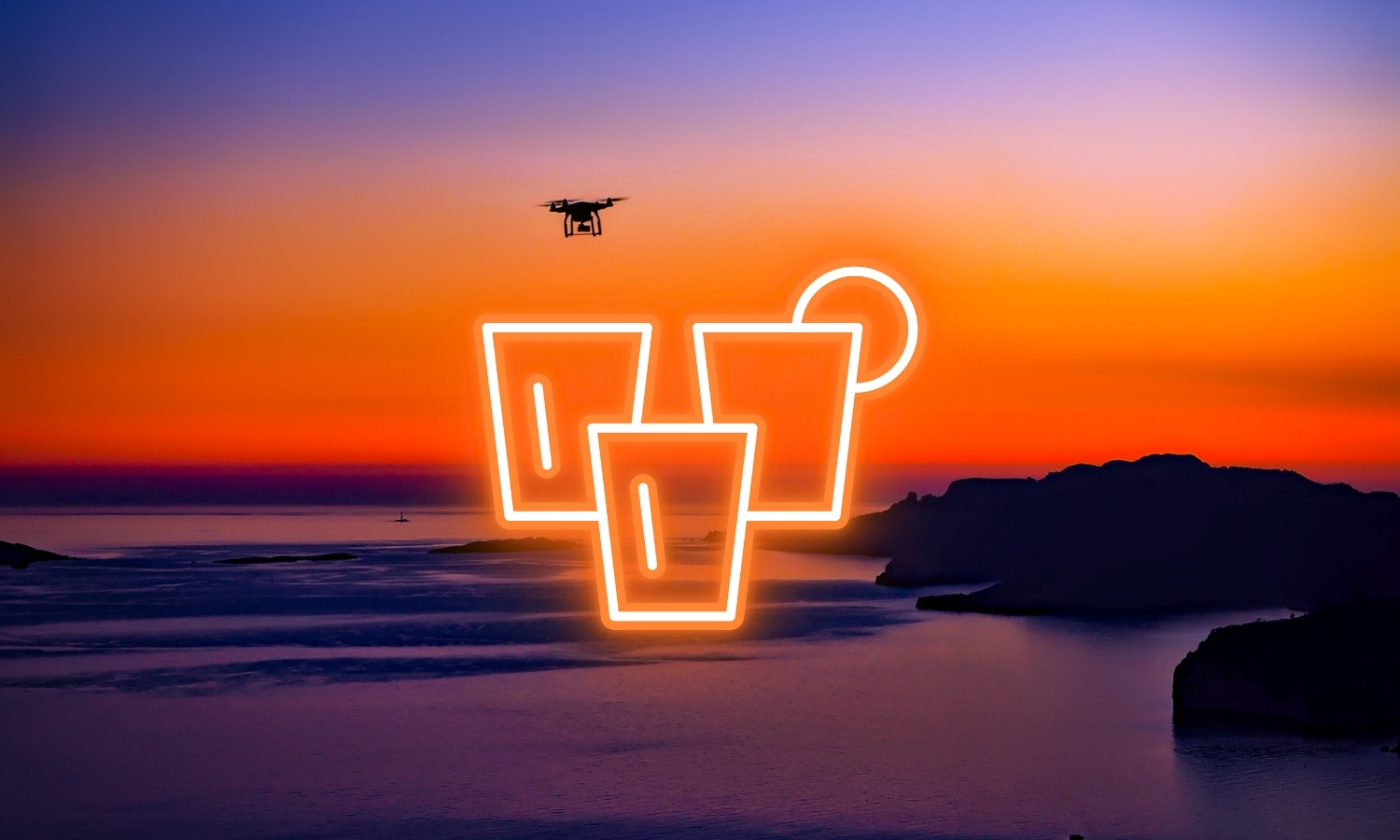 Servieren Drohnen morgen die Drinks bei Events - Visual / Bild-Collage EventMasterBook.de Redaktion (Foto: canva.com)