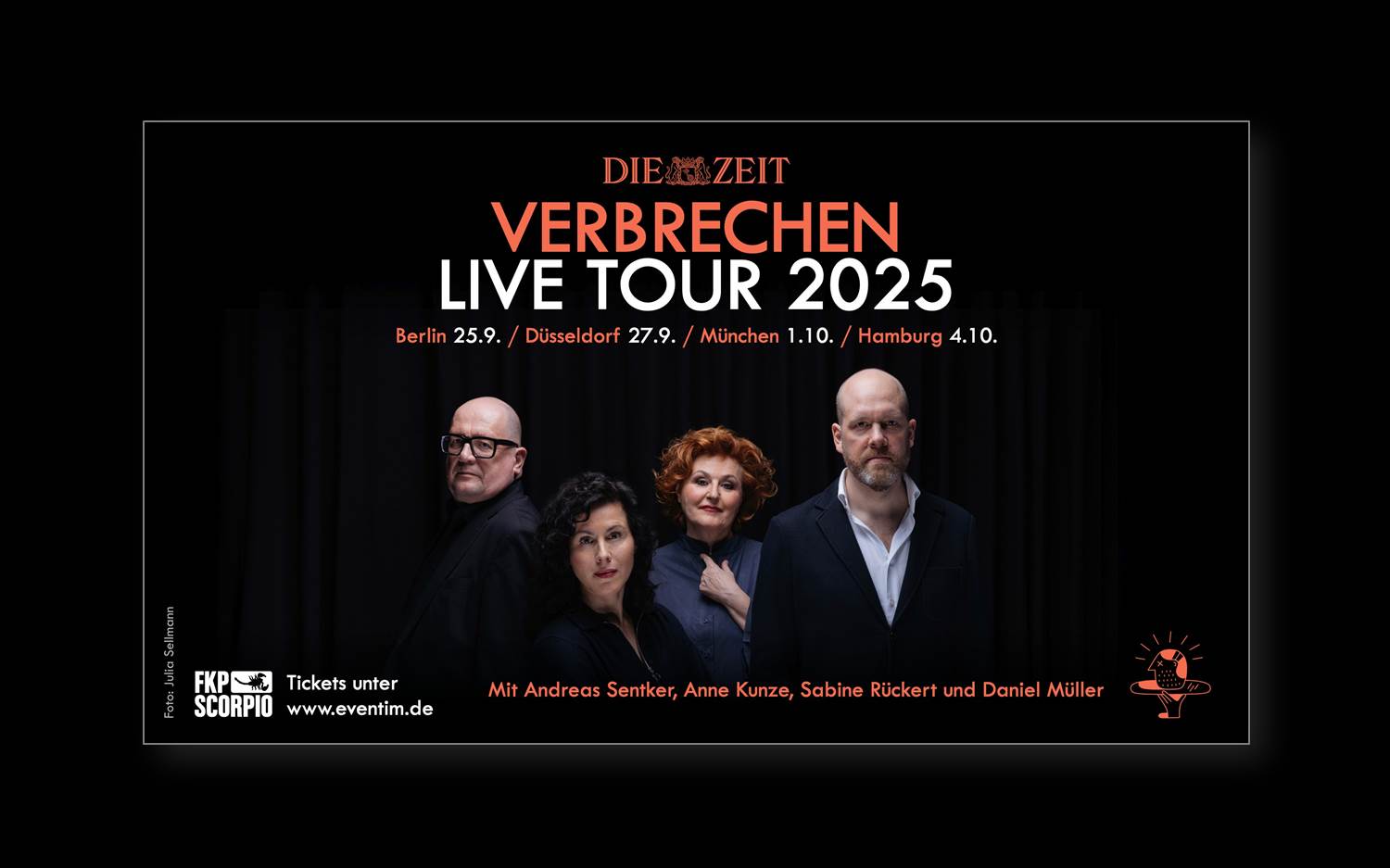 Ankündigung der ZEIT VERBRECHEN Arena-Tour 2025 (Foto: Julia Sellmann)