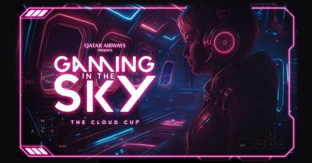 Gaming in the Sky - Am 11. Mai 2025 gab es den weltweit ersten E-Sport-Wettbewerb in der Luft, in einem Verkehrsflugzeug von Qatar Airways auf dem Flug von Doha nach London (Bildquelle: Qatar Airways)