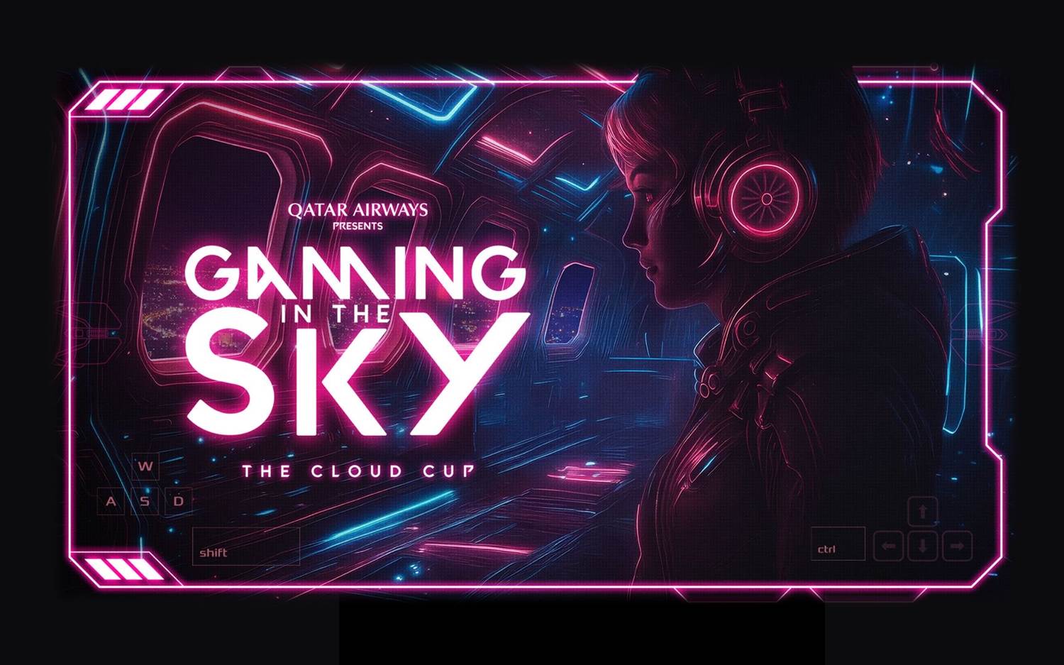 Gaming in the Sky - Am 11. Mai 2025 gab es den weltweit ersten E-Sport-Wettbewerb in der Luft, in einem Verkehrsflugzeug von Qatar Airways auf dem Flug von Doha nach London (Bildquelle: Qatar Airways)