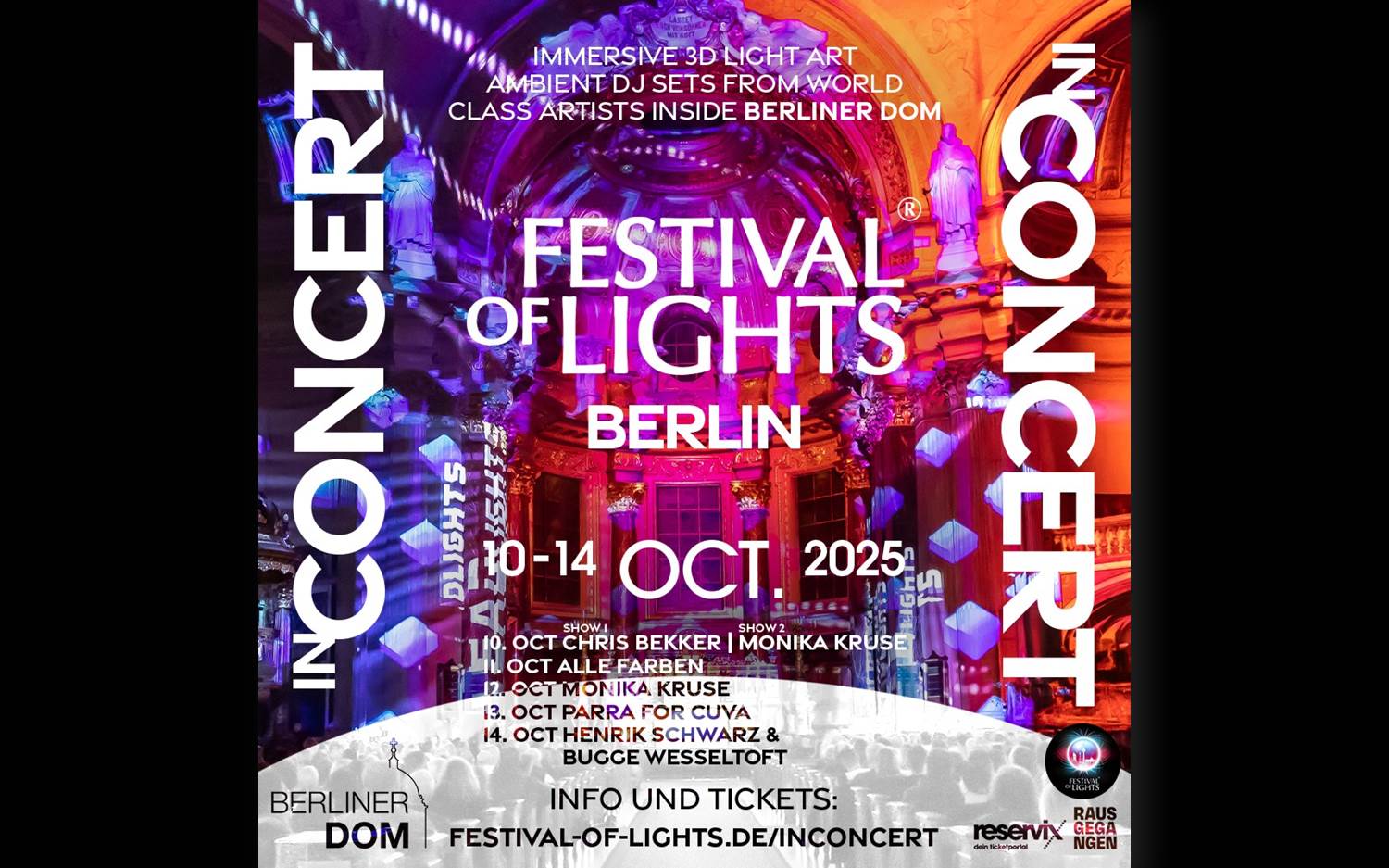 Festival of Lights in Concert – Ankündigungsmotiv 2025 (Veranstalter / Quelle: FOL Festival of Lights International Productions GmbH)