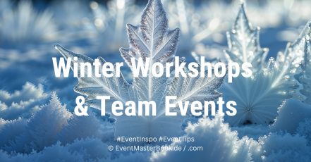 Winterzeit ist Workshop-Zeit. Die AdCoach KFaktory und das EventMasterBook-Redaktionsteam empfehlen einen Mix aus Workshop und Entertainment für Teams, die sich fachlich und emotional auf das neue Geschäftsjahr einstimmen möchten. (Bild / Collage: EventMasterBook.de Redaktion / Foto: Canva Foto Archiv)