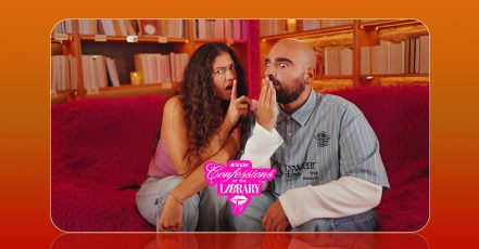 Visual zur Tinder Crush Library und der flankierenden Social-Content-Serie Confessions at the Library (Bildquelle: Tinder)