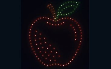 Drohnen-Show zum Tag des Deutschen Apfels 2026 (Bildquelle: BVEO Bundesvereinigung der Erzeugerorganisationen Obst und Gemüse e.V.)