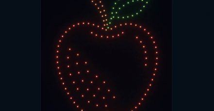 Drohnen-Show zum Tag des Deutschen Apfels 2026 (Bildquelle: BVEO Bundesvereinigung der Erzeugerorganisationen Obst und Gemüse e.V.)