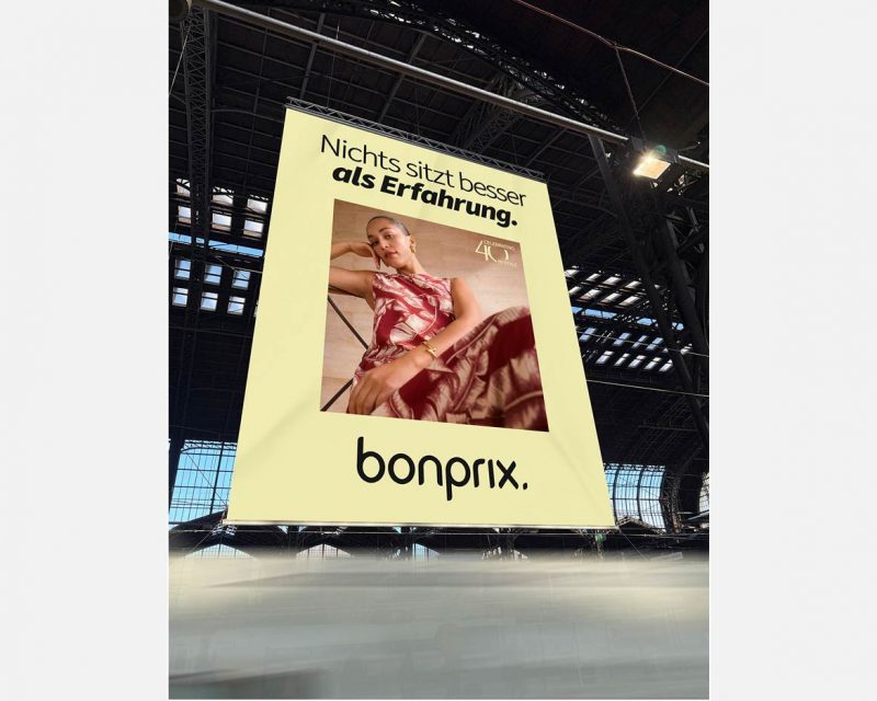 40 Jahre bonprix, Mockup, Jubiläumskampagne (Bildquelle: bonprix)