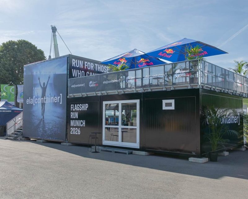 Wings for Life World Run 2026 – Die ELA Containeranlage war zentraler Treffpunkt für Athleten und Creator mitten im Münchner Olympiapark (Foto / Copyright: Hendrik Thul)