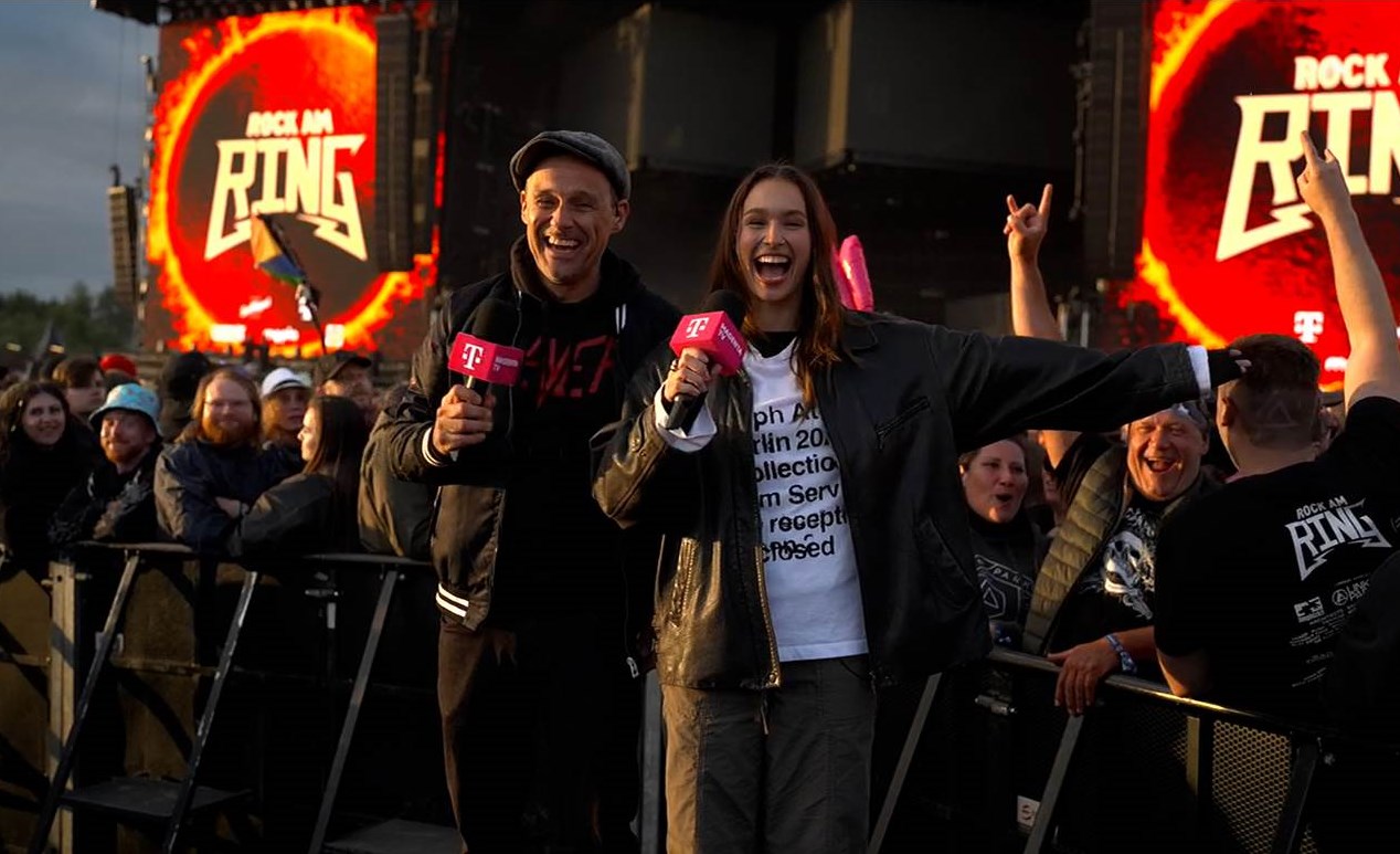Rock am Ring 2026, Live-Moderation Magenta TV (Copyright: Telekom)