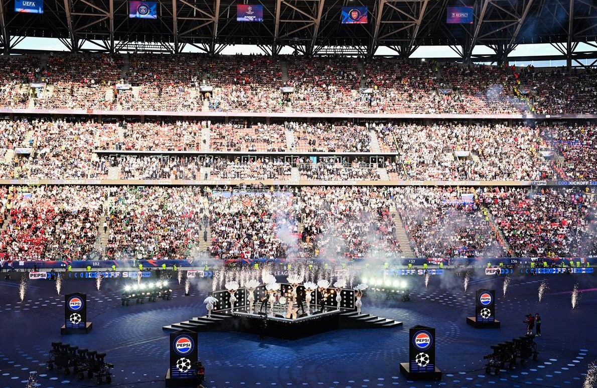 The Killers live bei der Pepsi UEFA Champions League Kick Off Show 2026, Budapest (Quelle / Copyright: PepsiCo)