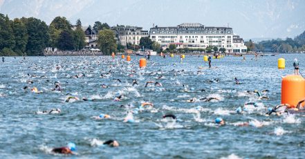 IRONMAN Sport-Event in Zell am See-Kaprun, Schwimmstrecke im Zeller See (Copyright: Zell am See-Kaprun Tourismus)