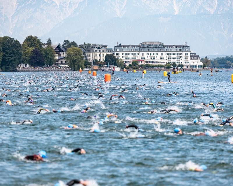 IRONMAN Sport-Event in Zell am See-Kaprun, Schwimmstrecke im Zeller See (Copyright: Zell am See-Kaprun Tourismus)