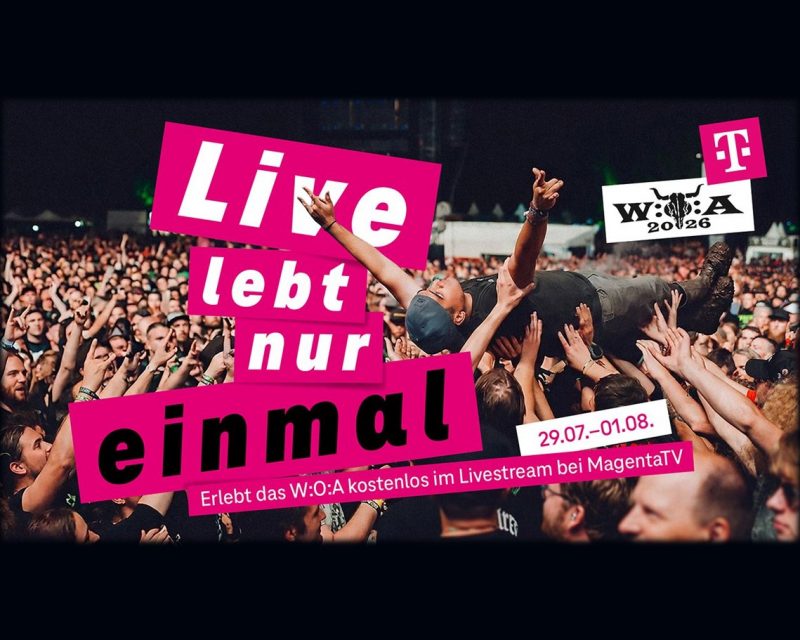 Die Deutsche Telekom bringt Wacken, das größte Metal-Festival der Welt, über MagentaTV zu allen Fans. Bei der Jubiläumsausgabe 2026 (35 Jahre W:O:A) feiert mit dem Telecom WackenCup ein neues Entertainment-Format seine Premiere auf dem Holy Ground. (Bildquelle / Copyright: Deutsche Telekom)