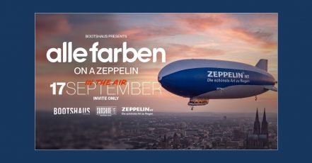 Bootshaus presents Alle Farben on a Zeppelin (Bildquelle: Bootshaus x Alle Farben, übermittelt durch macheete Agentur für PR & Digitales)