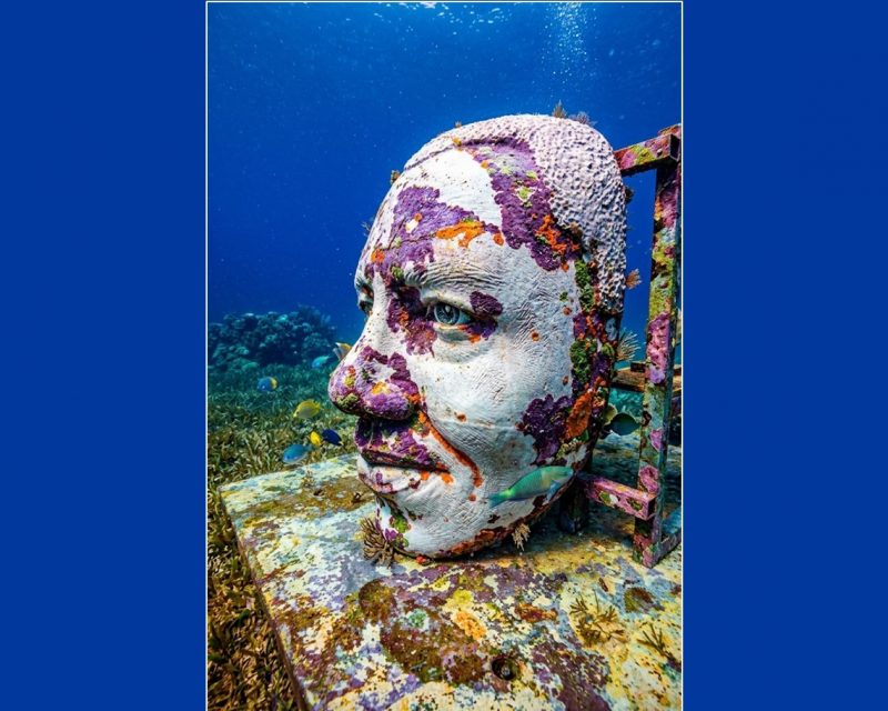 Eine Skulptur des Unterwasserkunst-Projektes Below Saint Lucia (Copyright: Ronald Raoul / Below Saint Lucia)